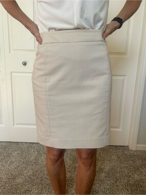 H&M Neutral Cream Pencil Skirt
